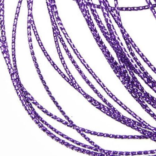 Braided Metallic Cord, Jewelry Making, Gift Wrapping 0.8 mm light purple -100 meters