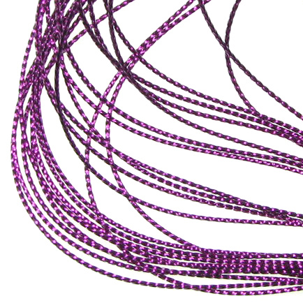 Braided Metallic Cord, Jewelry Making, Gift Wrapping 0.8 mm dark purple -100 meters