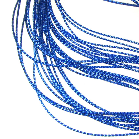 Braided Metallic Cord, Jewelry Making, Gift Wrapping 0.8 mm blue -100 meters