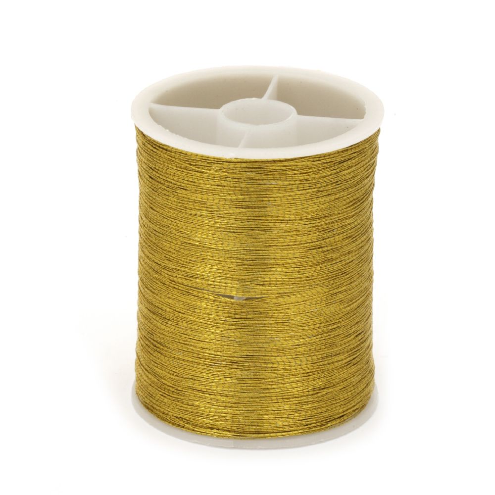 Gold Braided Lame Thread / 0.1 mm ~ 55 meters