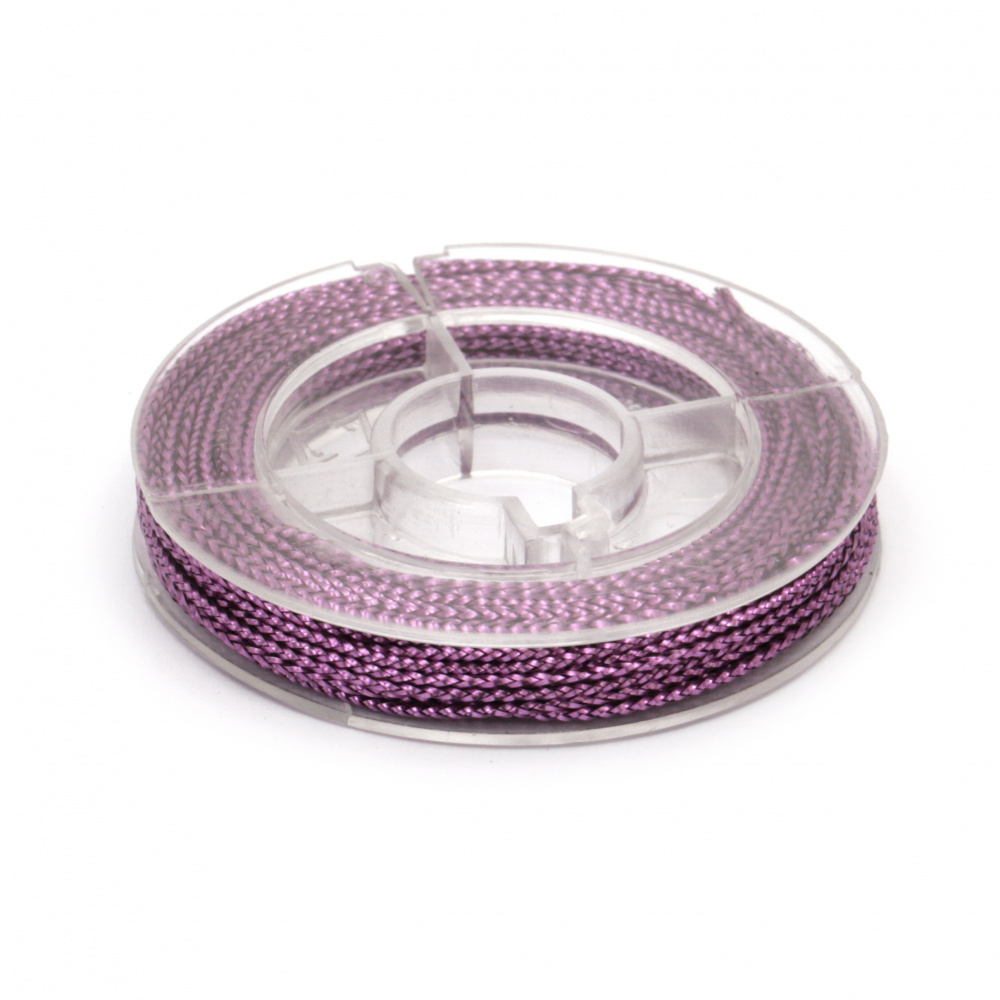 Metallic Braided Lame Thread / 0.6 mm / Purple ~10 meters