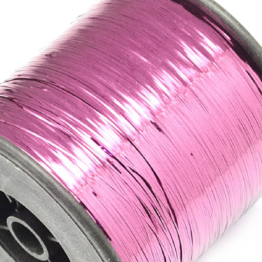 Braided Metallic Cord, Jewelry Making, DIY  0.28 mm pink light -90 grams ~ 8000 m