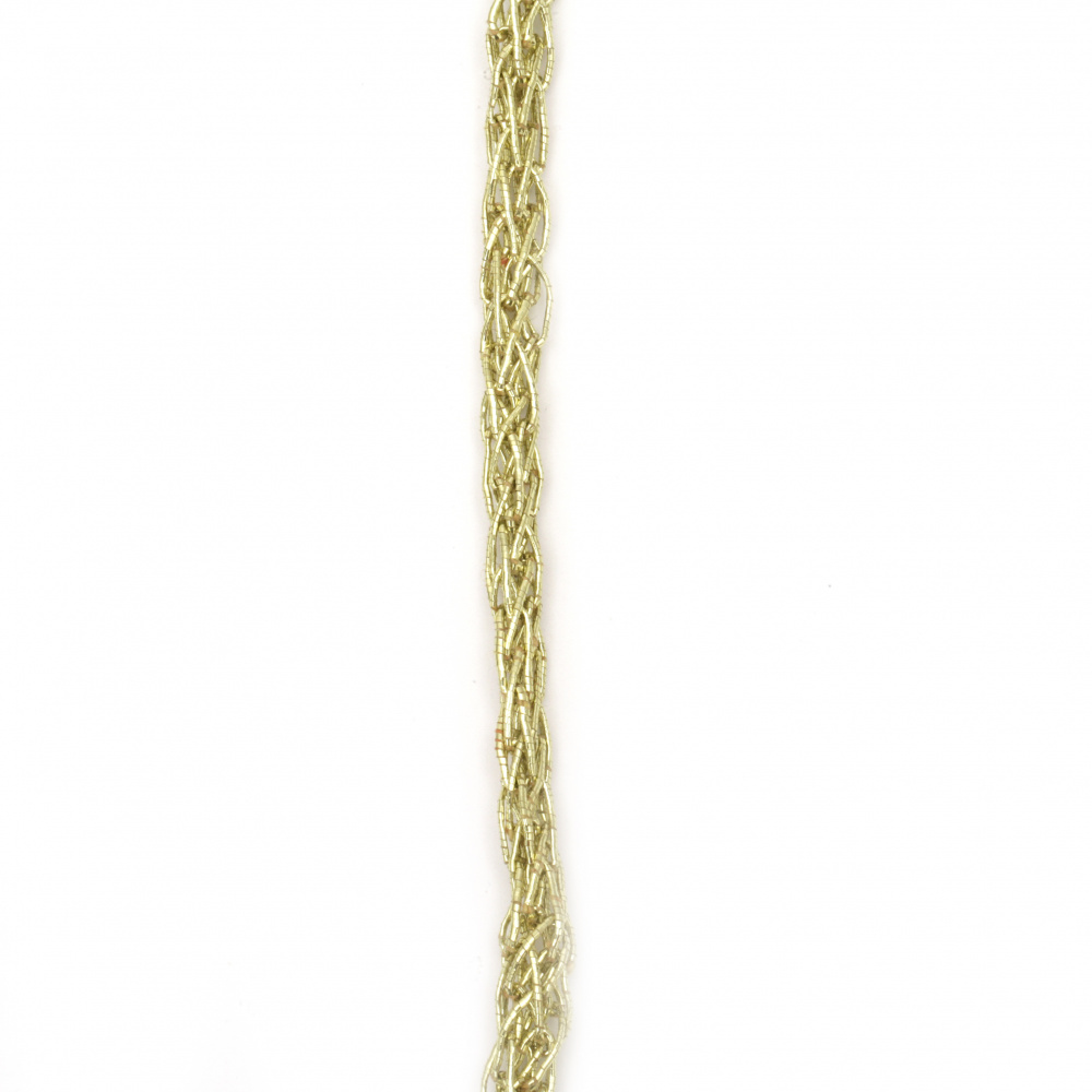 Lame 5 mm knitted gold color -5 meters
