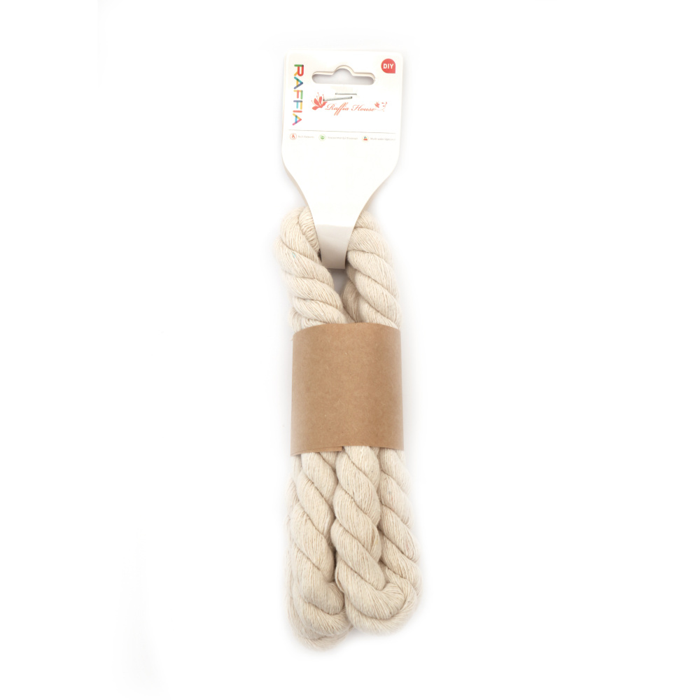 Cotton Rope for Decoration / 15 mm - 1 meter