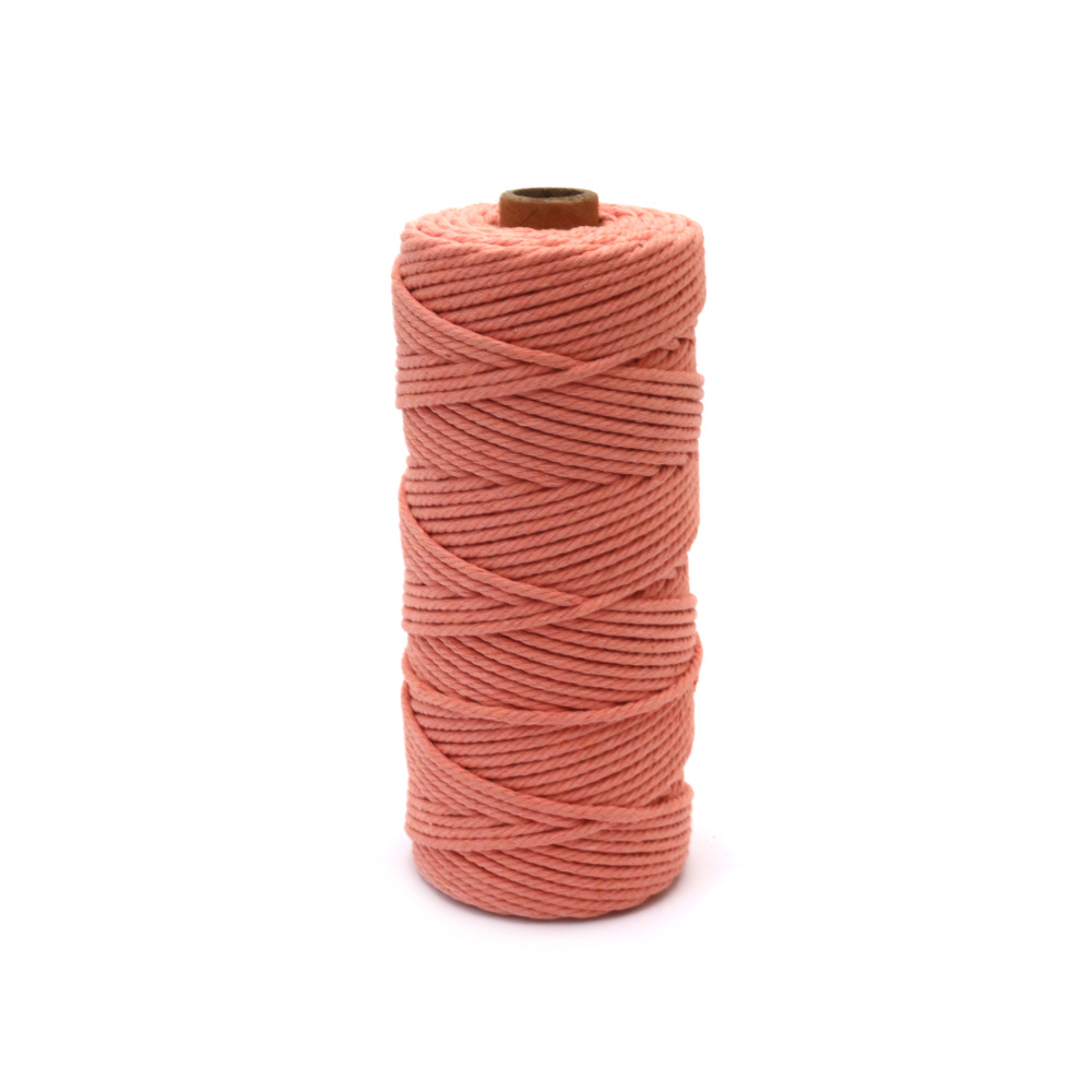 Cotton Cord / 3 mm / Color: Rose Ash - 100 meters