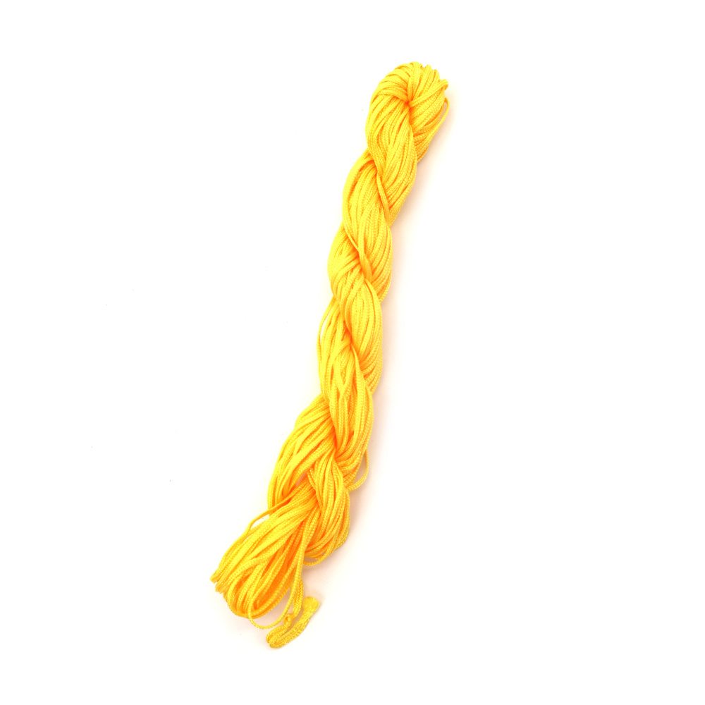 Cordon din poliester 1,5 mm galben ~18 metri