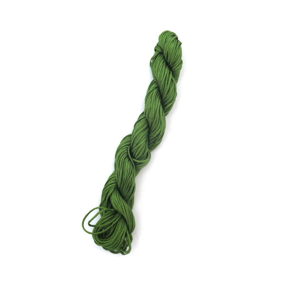Sfoară de poliester 1,5 mm verde măsliniu ~18 metri