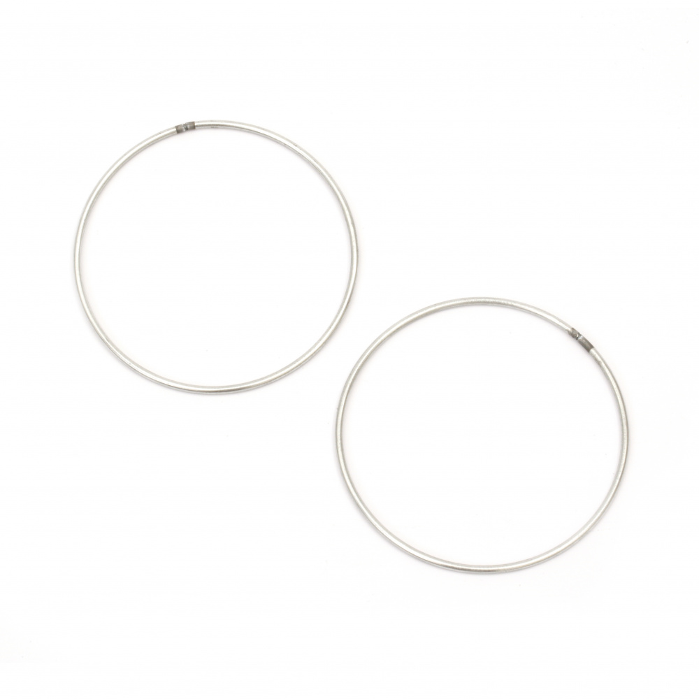 Metal Ring for Decoration and Crafts / 100x2.8 mm / Silver - 2 pieces