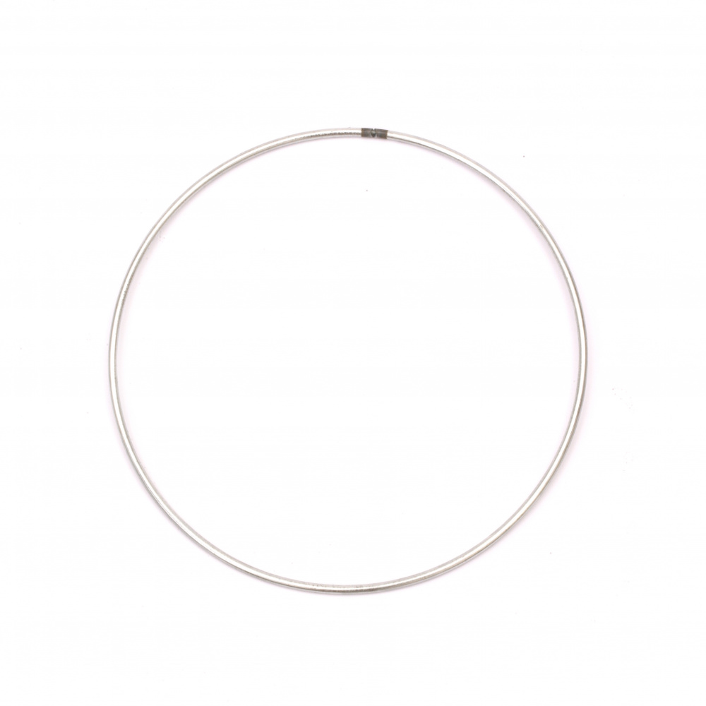 Metal Hoop for DIY and Craft Projects / 150x2.8 mm / Silver