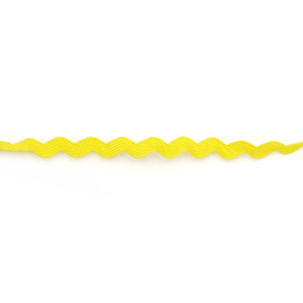 Grosgrain Zig-Zag Edging / 5 mm / Yellow ~ 9 meters