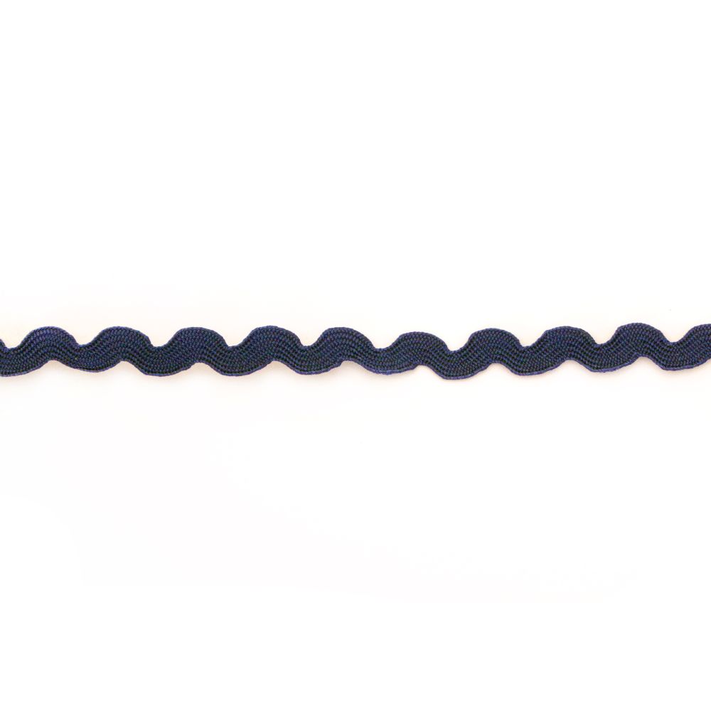 Banda 5 mm zig zag albastru închis -9 metri