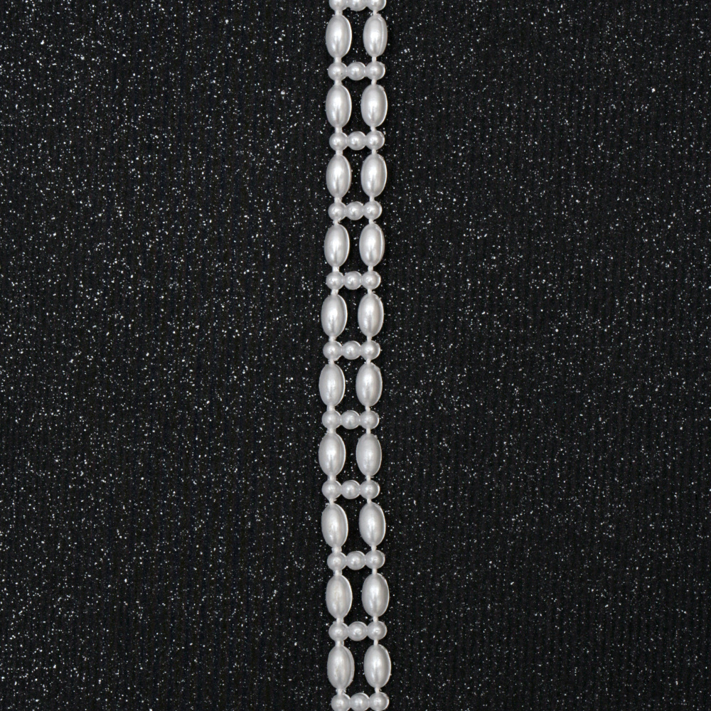 Braid pearl ,Wedding decoracion Accessoaries10 mm color white -1 meter