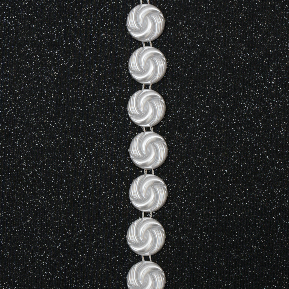 Braid pearl ,Wedding decoracion ,6 mm white -1 meter