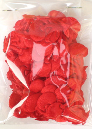 Фигурки от текстил черешки цвят червен25 мм -50 броя