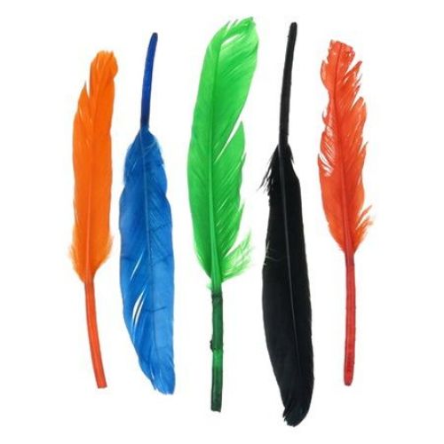 Feather for decoration 130 х 18 mm MIX