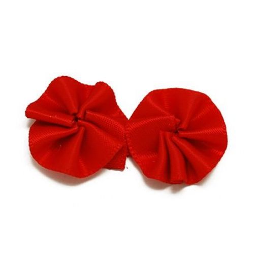 Fabric Flower for Decoration 20x6 mm red -10 pieces