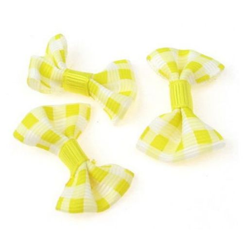 Fabric Ribbon, Decoration, Clothes, Wedding, DIY 40 mm yellow box -10 pieces