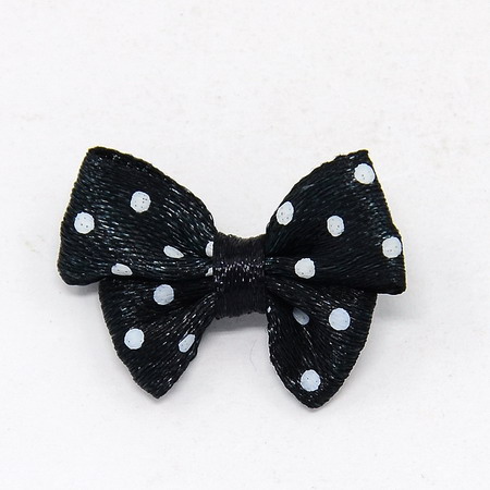Ribbon 24x17 ~ 18 mm black with white dots - 5 pieces