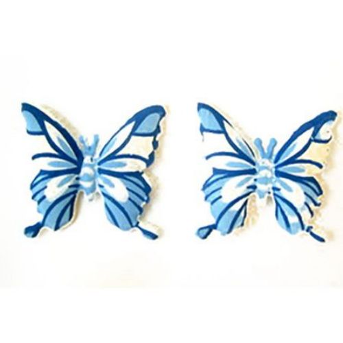 Μπλε πεταλούδα διακοσμητική  4 mm -10 τεμάχια