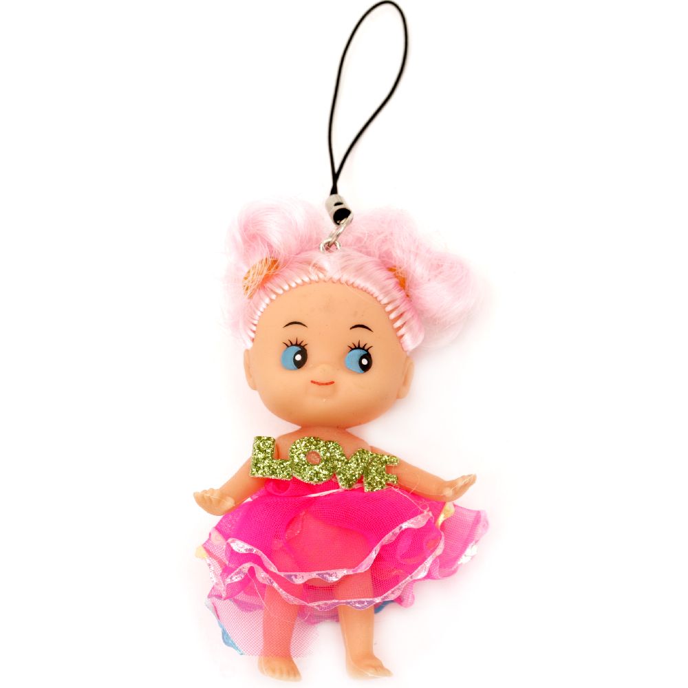 Miniature Dolls with a Key chain Mobile, Phone, Bag Decoration and more / 75 mm / ASSORTED Models