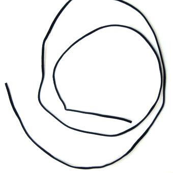 Suede ribbon 2.5 mm black -10 pieces x 1 meter