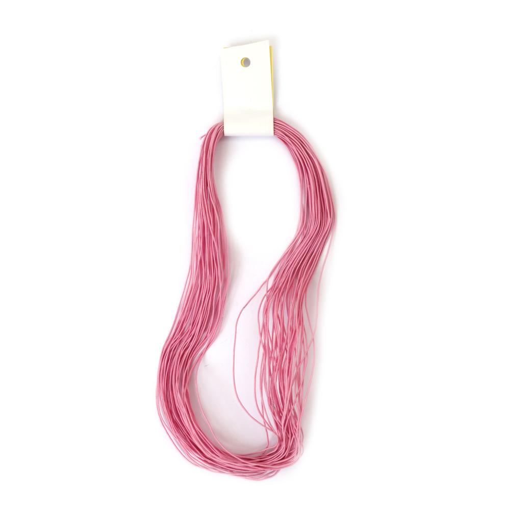 Elastic cord, 1 mm, light pink, ~21 meters