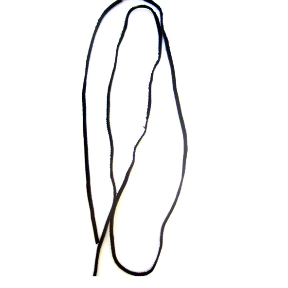 Σουέτ δερμάτινο κορδόνι 3 mm μαύρο -5 μέτρα