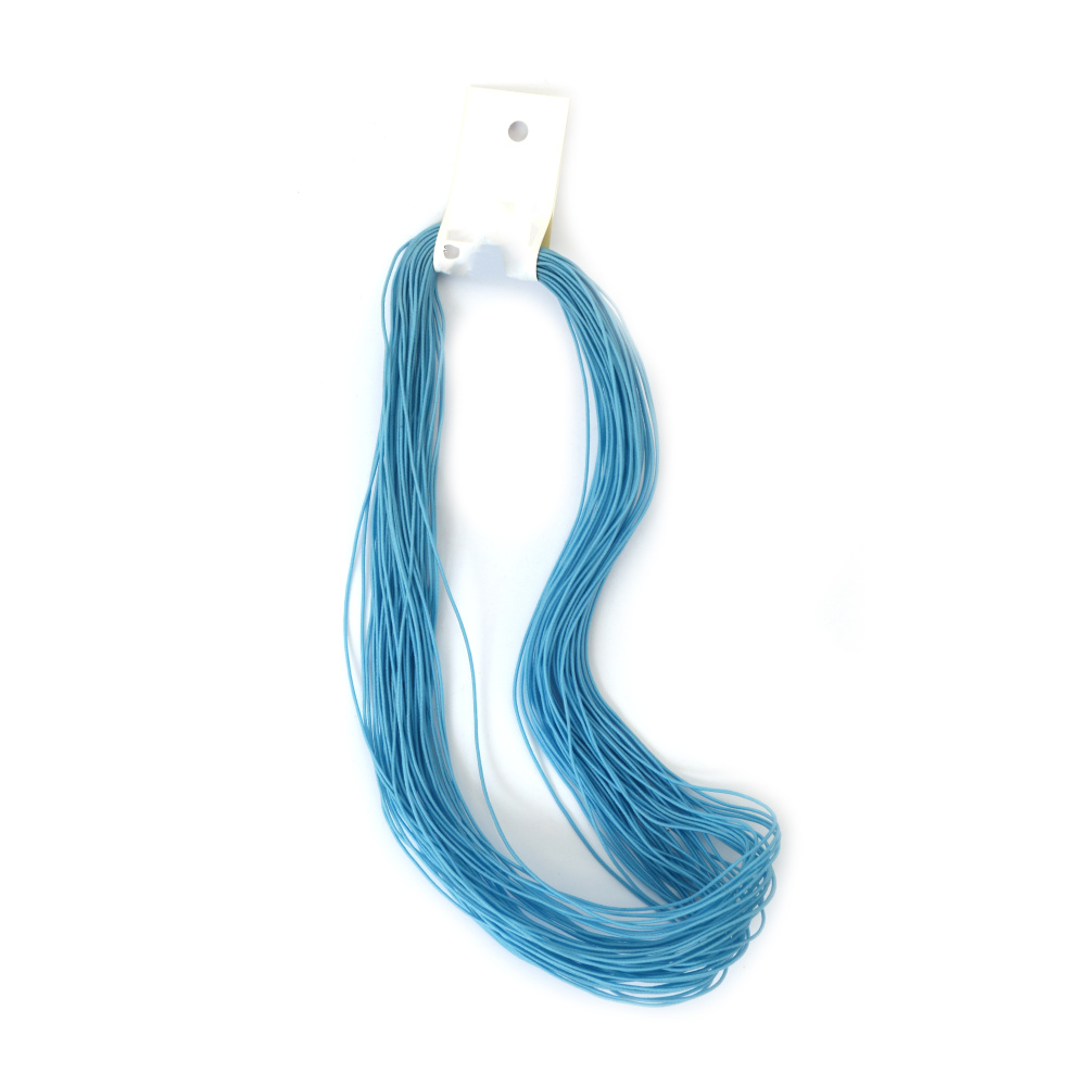 Elastic cord, 1 mm, light blue, ~21 meters
