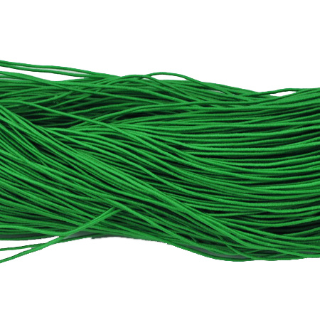 Elastic Cord, with Nylon Outside and Rubber Inside 1mm green -27 meters