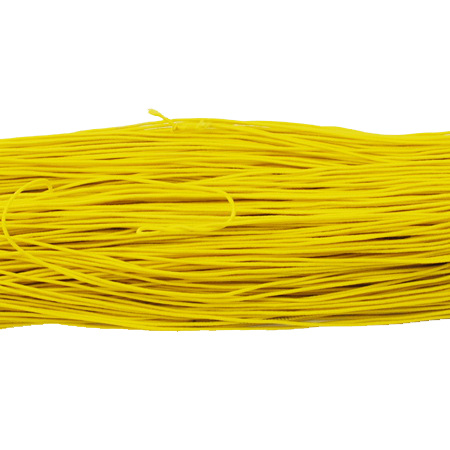 Elastic Cord, with Nylon Outside and Rubber Inside 1 mm yellow ~ 22 meters