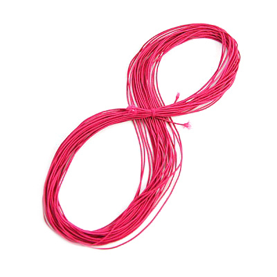Elastic Cord, with Nylon Outside and Rubber Inside 0.6 mm 1st quality red ~ 14 meters