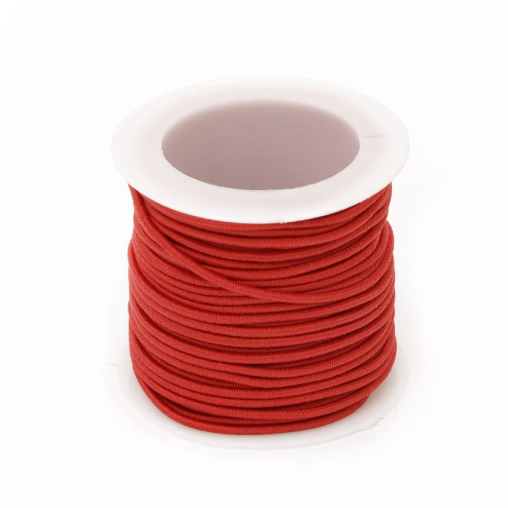 Elastic Cord 1.5 mm red -9 meters