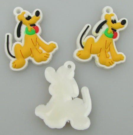 Rubber Dog Figurine / 30 mm - 10 pieces