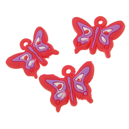 Figurina fluture din cauciuc  15x20 mm -10 bucăți