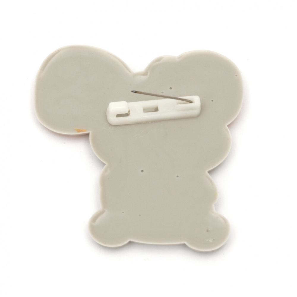 Rubber Mouse Figurine, 50x50 mm, with 20 mm Clasp - Pack of 5