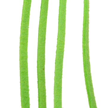 Natural Suede Cord, Jewellery Suede Lace, 3 mm green -5 meters