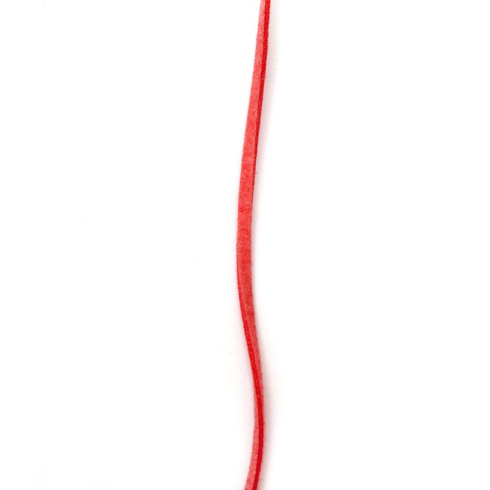 Σουέτ δερμάτινο κορδόνι 3x5,5 mm κόκκινο -5 μέτρα