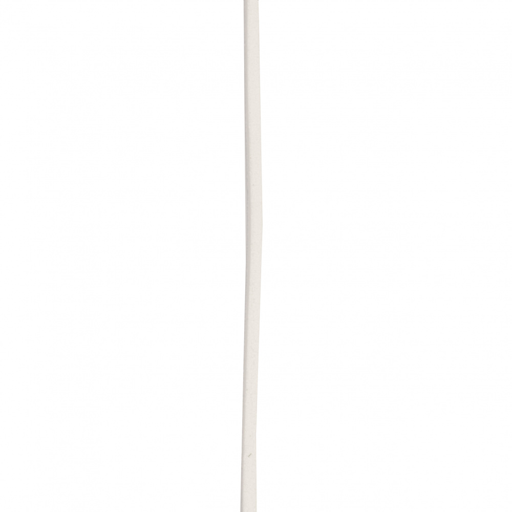 Лента от естествен велур бяла 2.5x1.5 мм - 25 метра