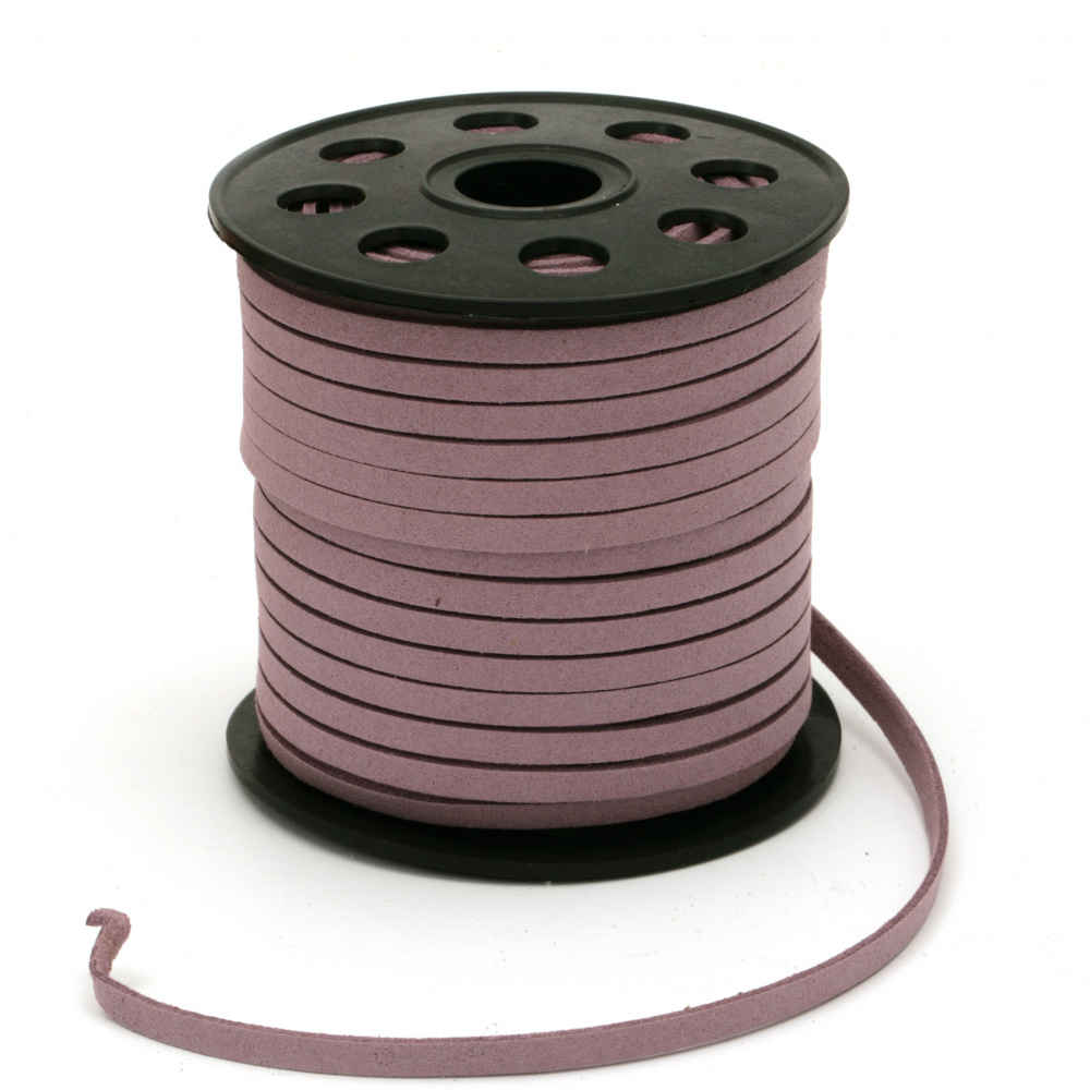 Natural Suede ribbon5x1.5 mm purple -5 meters