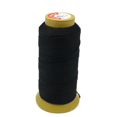 Polyester Thread, Dyed, DIY Jewelry Artwords Decoration 0.1 mm black -914 meters