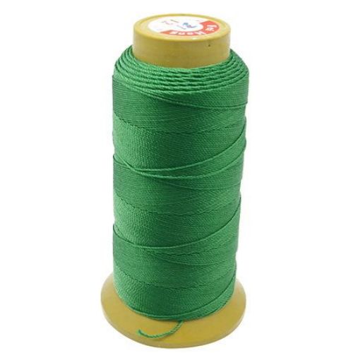 Polyester Thread, Dyed, DIY Jewelry Artwords Decoration 0.5 mm green -183 meters