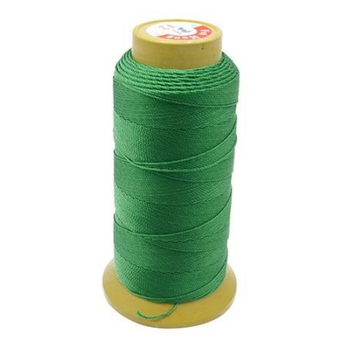 Polyester Thread, DIY Jewelry Making 0.8 mm green -137 meters