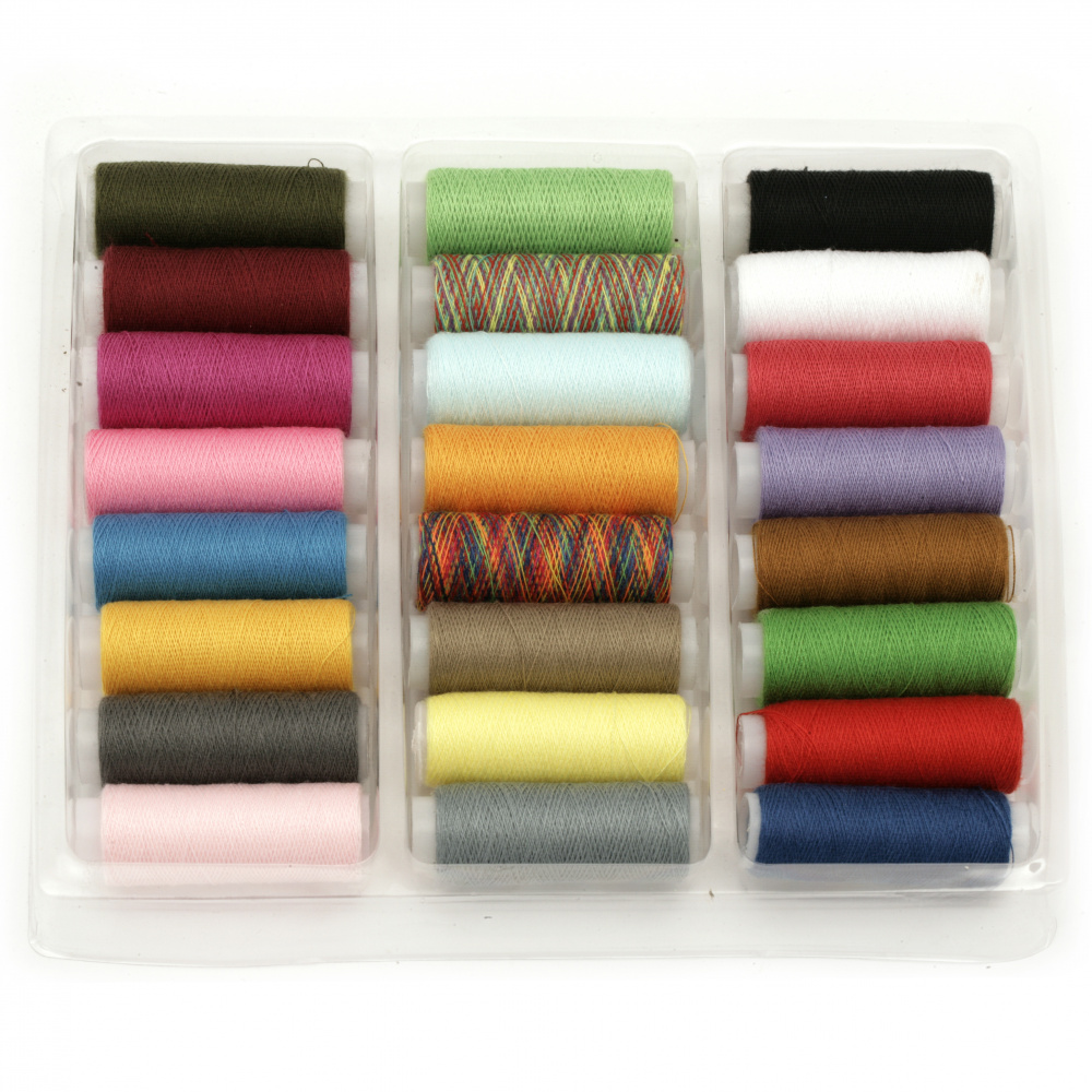 Set of Sewing Threads No. 402 / ASSORTED - 24 pieces