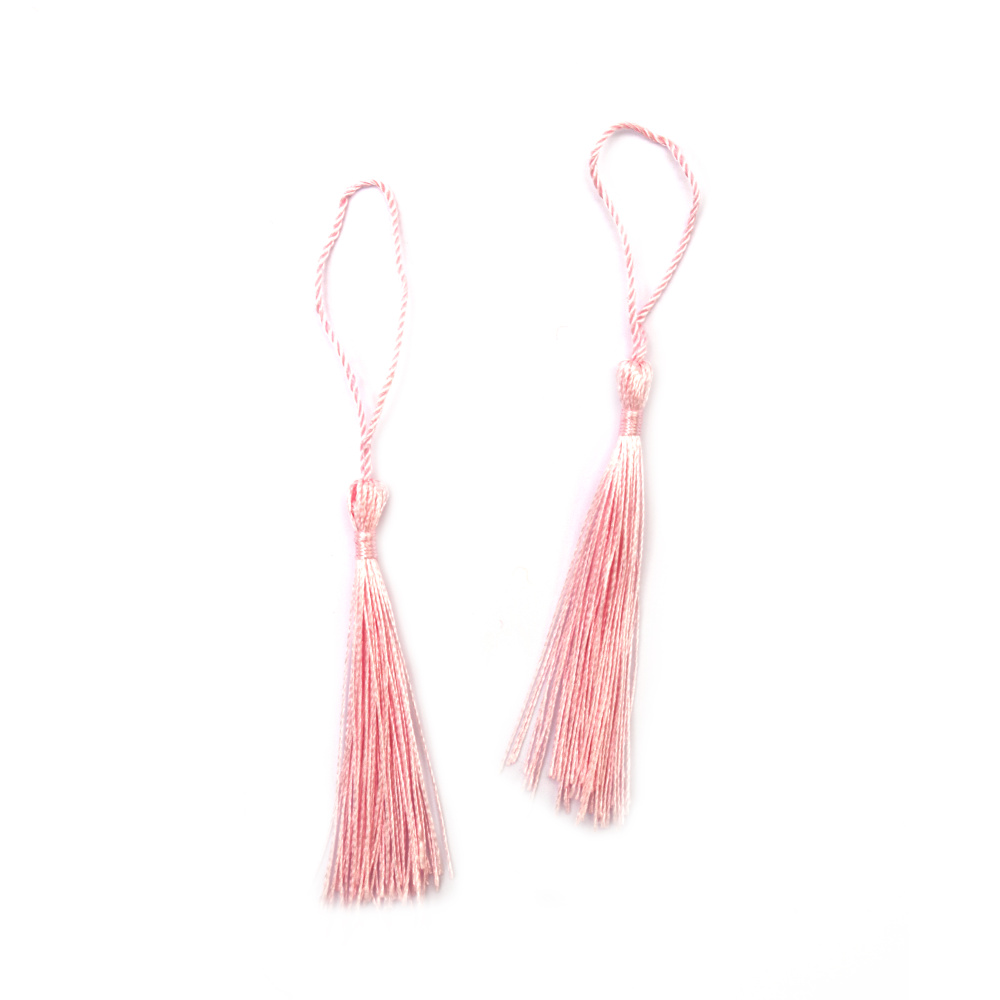 Textile Tassel, Pink Color, 135 mm - 5 pieces