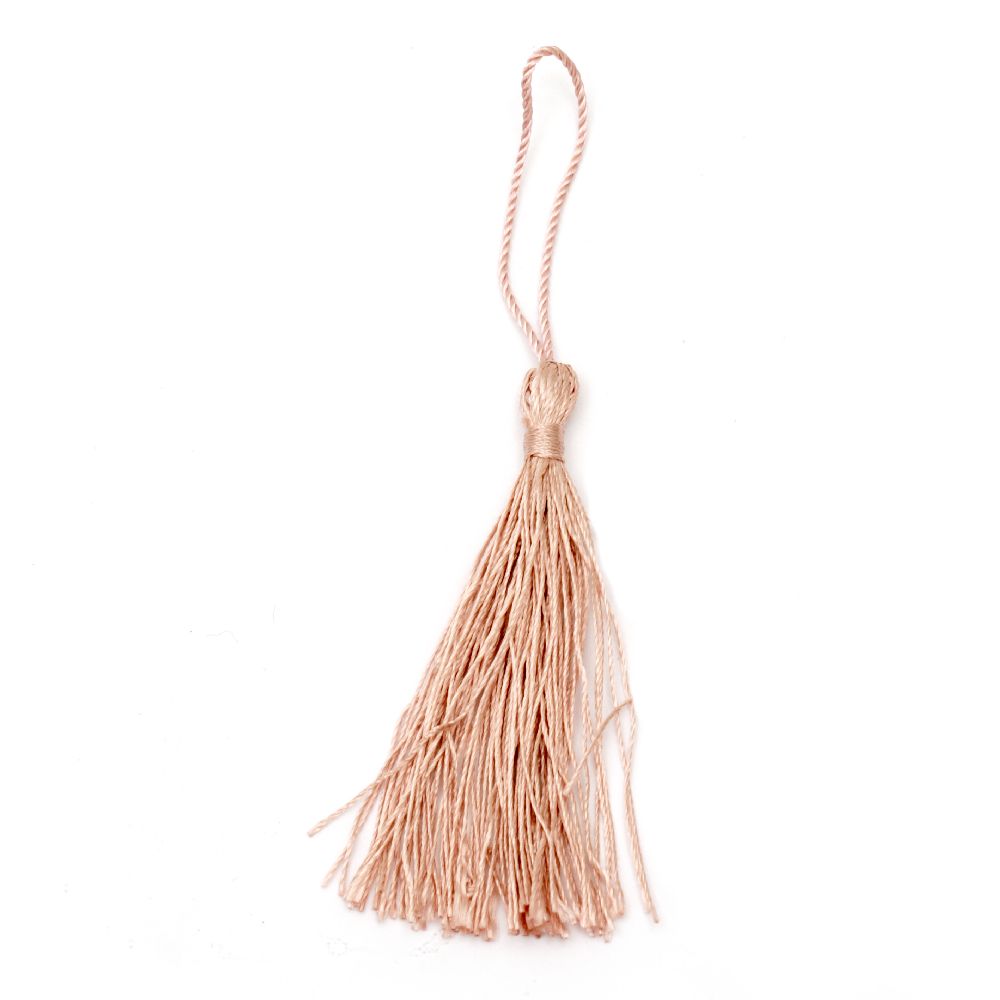 Textile Tassel for Handmade Accessories / Ash Pink / 135 mm