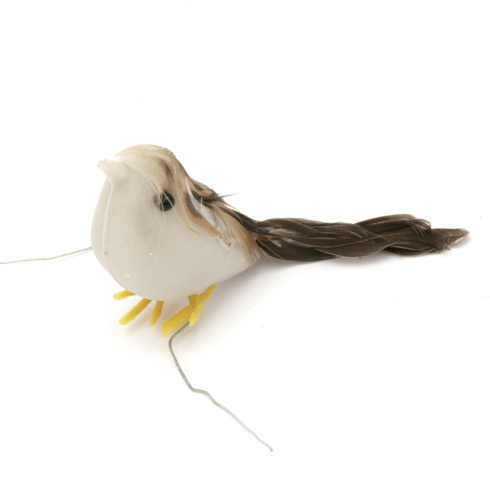 Plastic Sparrow for decoration 50x35x17 mm - 24 pieces