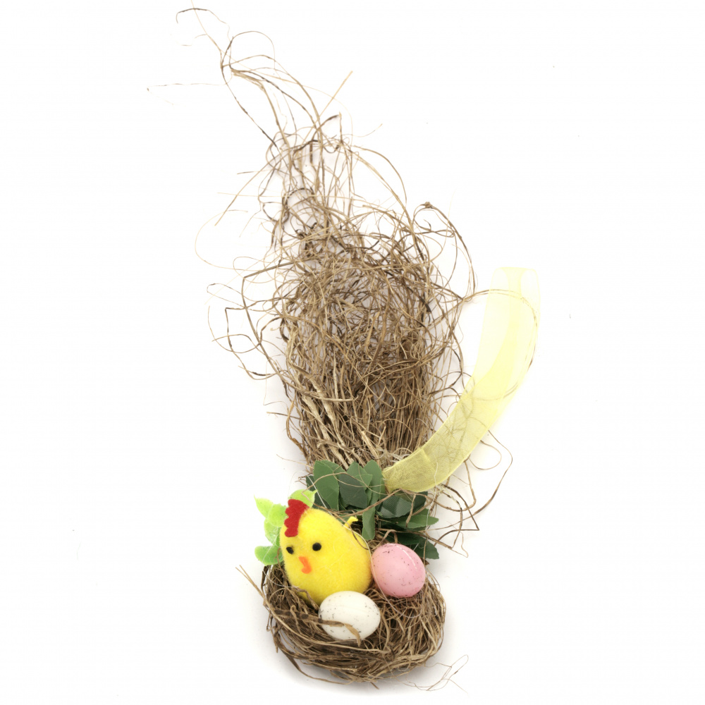 Chicken in Nest for Easter Decoration / 200x60 mm