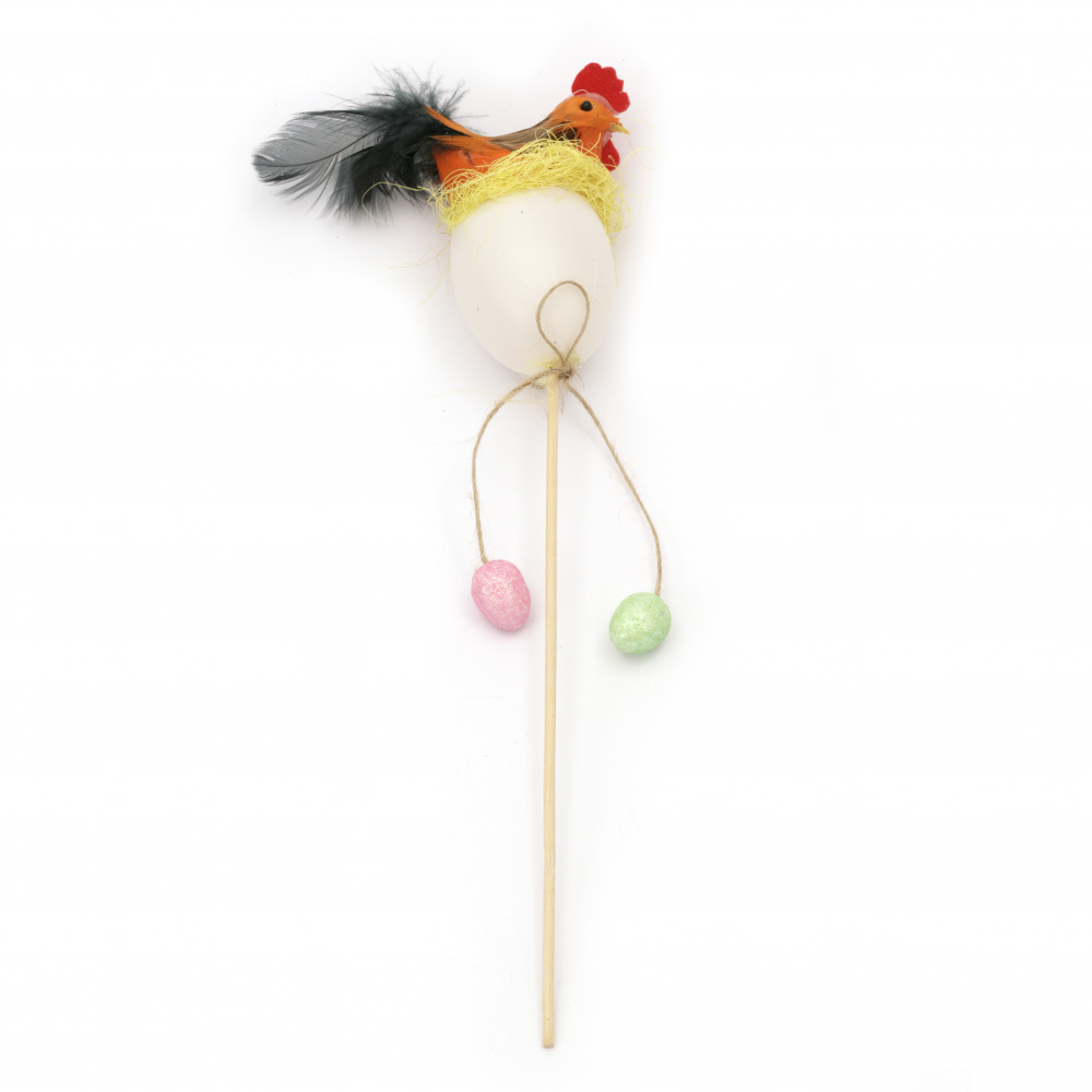 Easter Egg with Rooster on a Stick / 300x50 mm 