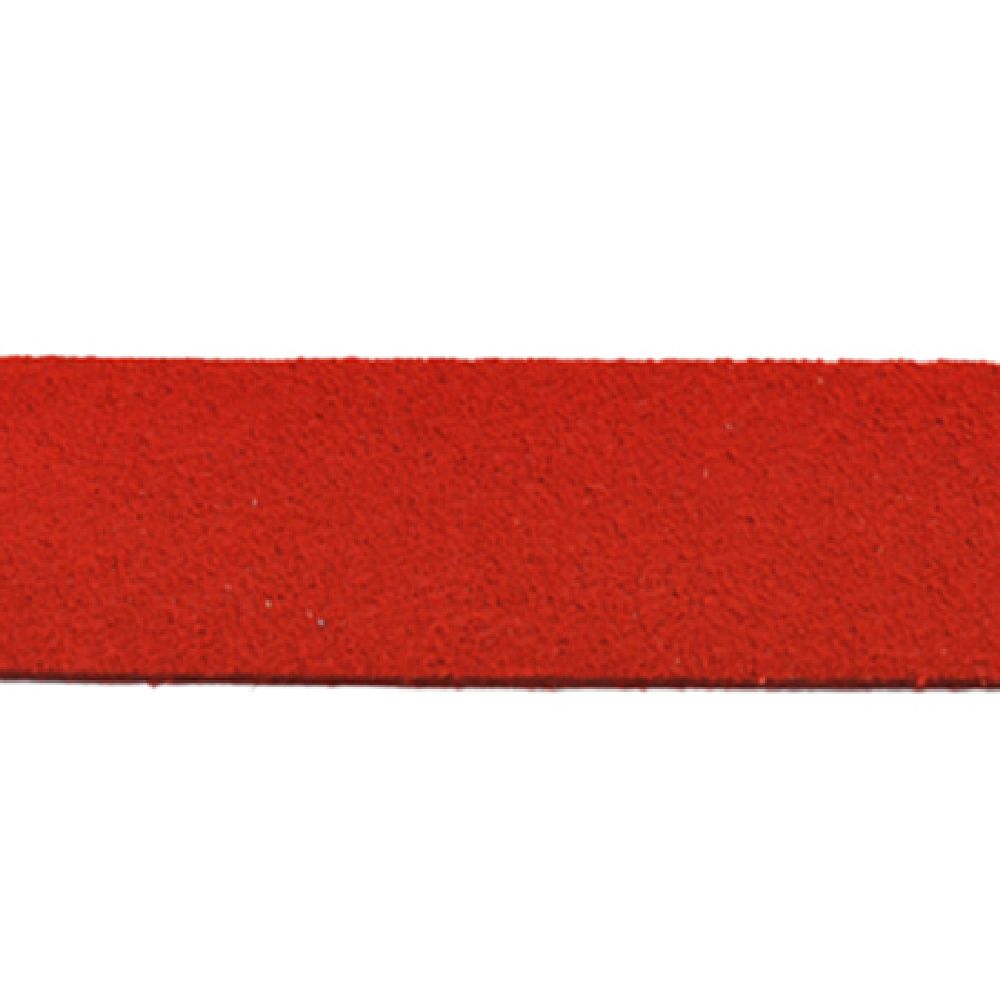  велурена еко лента20x1.4 мм цвят червен - 1 метър