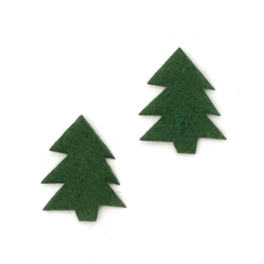 Figurine textile 20x17 mm Christmas tree -20 pieces